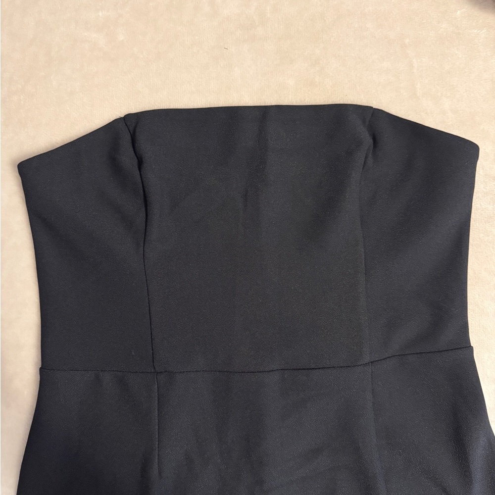 Abercrombie & Fitch Black Strapless dress with Big Slit in front - Picture 2 of 5